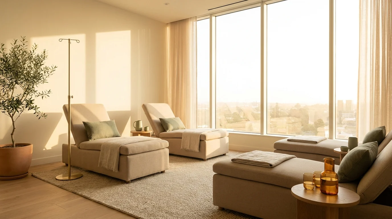A modern IV therapy and wellness lounge